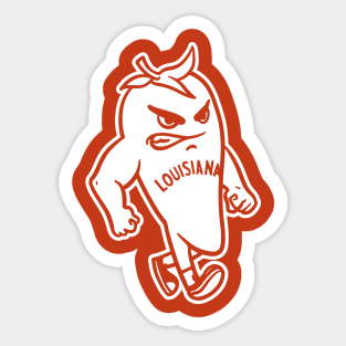 University Of Louisiana Lafayette Ragin Cajuns - Simple White Mascot Sticker